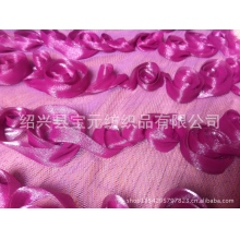 绍兴县宝元纺织品有限公司-供应韩国纱盘花绣花童装