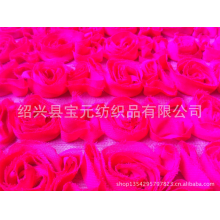 绍兴县宝元纺织品有限公司-供立体雪纺玫瑰花盘花绣