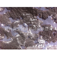 绍兴县宝元纺织品有限公司-绍兴绣花厂专业生产3MM珠片绣+5MM皮片绣