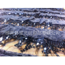 绍兴县宝元纺织品有限公司-供应拉丁舞服装立体金片特种亮片绣