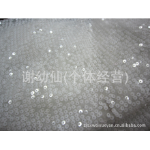 谢幼仙(个体经营)-厂家直销-5mm圆挂珠片绣花  亮片绣花布料