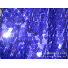 绍兴县喜和绣品有限公司-网布底布，18mm彩色透明金片，挂片绣花面料