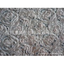 绍兴县锐驰纺织品有限公司-现货供应优质盘带+珠片绣花布/现货供应三合一绣花面料