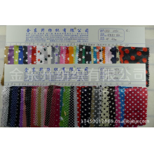 东莞市虎门金东升布料行-色丁印花布色丁印圆点全涤印花面料化纤里布色丁印心童装饰品面料