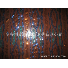 绍兴市彩丽绣品工艺有限公司-三套色网布亮片绣花
