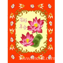 绍兴县川久针纺织品有限公司-定位双面绒玫瑰 
