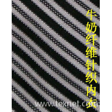 淄博心纺家用功能性纺织品有限公司-牛奶蛋白纤维长丝/氨纶：色织针织汗布 
