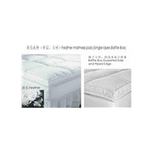 杭州帛羽家纺制品有限公司-羽绒羽毛单层床垫 feather down mattress pad