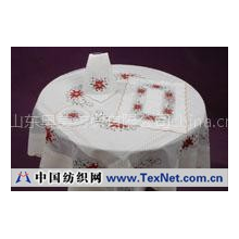 山东奥美纺织有限公司 -供应台布,桌带,盘垫,纸巾,盒套,靠垫套