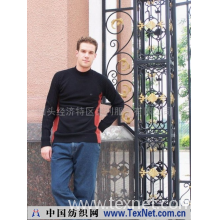 汕头经济特区比利服装有限公司 -男装圆领五五毛撞色毛衫