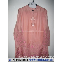 汕头市永桦制衣有限公司 -虾红色长袖女式唐装上衣k2652