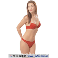 汕头市光伟针织有限公司 -红色低腰型有缝内衣套装QW-0134