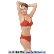 汕头市光伟针织有限公司 -红色中腰型有缝内衣套装QW-0135
