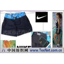 武汉市武昌区穿名堂服装店 -外贸原单 NIKE 耐克 运动MM的深蓝花腰 短裤