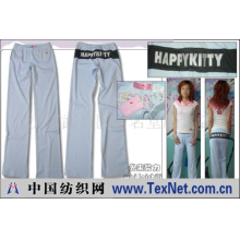 武汉市武昌区穿名堂服装店 -外贸正品HAPPY KITTY粉蓝色刺绣长裤-2