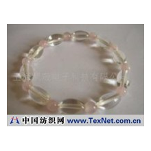 上海凯冠电子科技有限公司 -然水晶手链天然白水晶手链米珠加粉晶圆珠7*12和ф5
