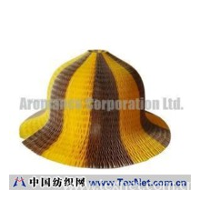 AROMANCE CORPORATION LTD -彩色休闲纸帽子（棕色加黄色）