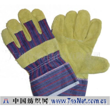 广州市源洋贸易有限公司 -黄色牛二层皮劳保手套