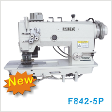 香港森士缝纫机设备有限公司-F842-5P 单杆高速双针平缝机（电子拖轮装置）