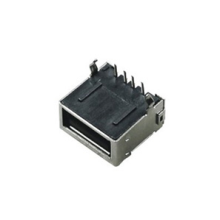 深圳市艾立信电子有限公司-am usb90度单层全包型黑色胶短体四脚90度图