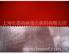 全滌紅色斜紋春亞紡+燙銀 點擊查看大圖