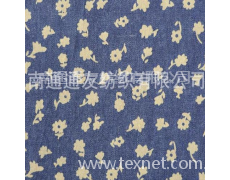 小碎花雕印牛仔布 點擊查看大圖