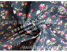 全棉蓝底玫红印花 点击查看大图