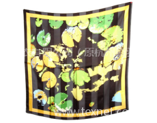 全絲綢印花手工圍巾 點擊查看大圖