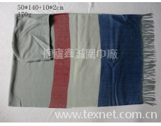 新款梭織條紋帶帽披肩 點擊查看大圖
