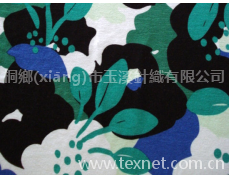 人棉竹節(jié)氨綸印花布 點擊查看大圖