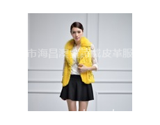 2014新款西裝兔毛背心狐貍毛領女裝 點擊查看大圖