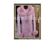 2014綿羊皮羽絨服進口狐貍毛領加下擺 點擊查看大圖