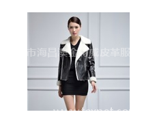 2014綿羊皮羊羔毛一體翻領時尚女裝 點擊查看大圖