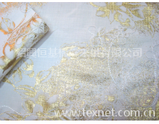 滌紡麻竹節繡花燙金 點擊查看大圖