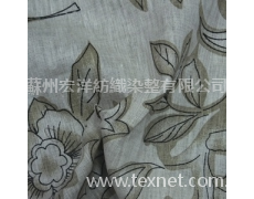 純亞麻印花布 點擊查看大圖